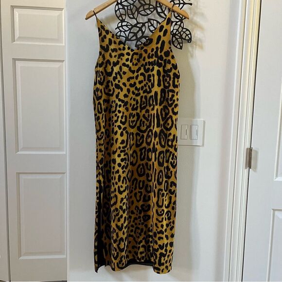 Adam Lippes Collective Leopard Cami Midi Dress 4 - Picture 12 of 16